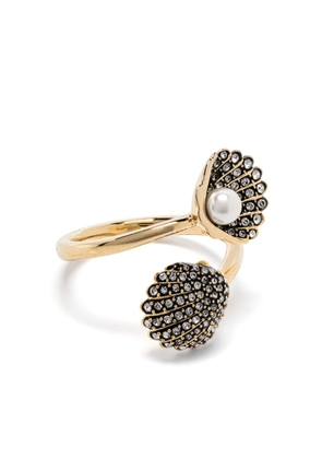 Swarovski Idyllia shell-motif ring - Gold