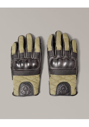 Belstaff Hampstead Glove Men's Calf Leather Black / Forest Green Size 2XL