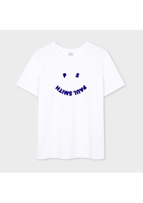 PS Paul Smith Women's White Lounge 'Happy' Cotton T-Shirt