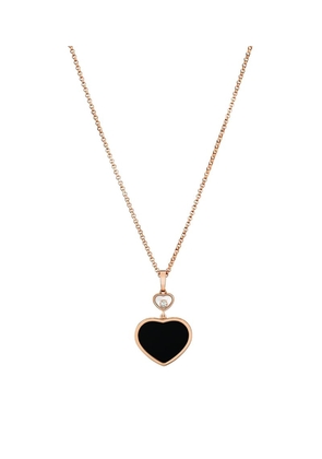 Chopard Rose Gold And Diamond Happy Hearts Pendant Necklace