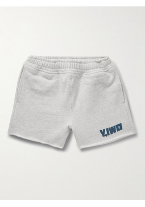 Y,IWO - Straight-Leg Logo-Print Cotton-Jersey Shorts - Men - Gray - S
