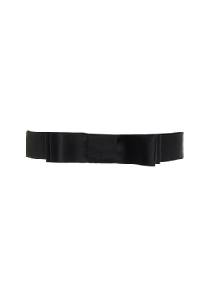 Dolce & Gabbana - Bow-Detailed Satin Belt - Black - IT 40 - Moda Operandi