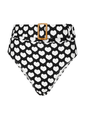 Alexandra Miro Ursula heart-print bikini bottoms