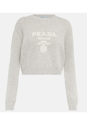 Prada Virgin wool and cashmere cropped sweater
