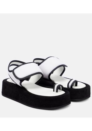 Wardrobe.NYC Neoprene and suede platform sandals