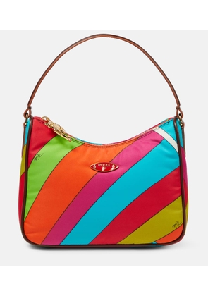Pucci Small printed leather-trimmed shoulder bag