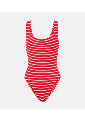 Hunza G Square Neck striped swimsuit