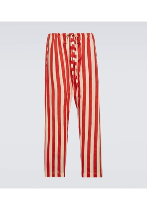 Bode Valance striped cotton pants