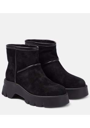 Gianvito Rossi Shearling-lined suede ankle boots