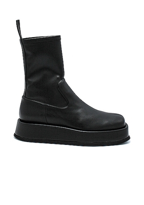 GIA BORGHINI x RHW Ankle Flat Boot in Black - Black. Size 39 (also in ).