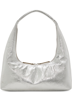 Marge Sherwood Silver Medium Crinkled Shoulder Bag