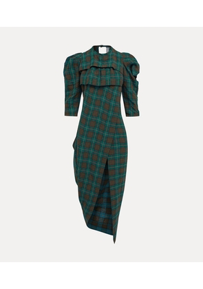 Volant Dress Andreas Kronthaler For Vivienne Westwood Linen Green M Women