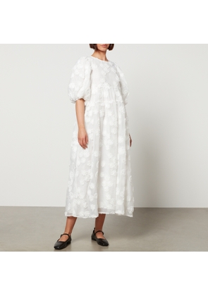 Sister Jane Dream Hazelnut Floral-Jacquard Midi Dress - M/UK 10