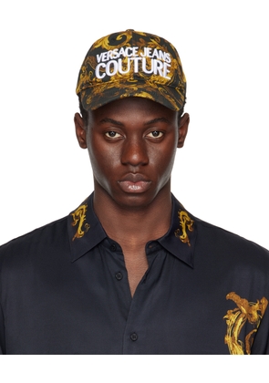 Versace Jeans Couture Black & Gold Watercolor Couture Baseball Cap