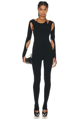 Andreadamo Sculpting Jersey Jumpsuit in Black - Black. Size S/M (also in ).
