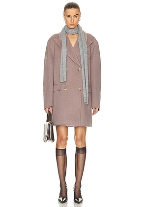 Acne Studios Belted Short Coat in Dusty Lilac - Mauve. Size 36 (also in 40).