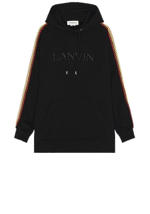 Lanvin Ide Curb Oversized Hoodie in Black - Black. Size L (also in M, S, XL/1X).