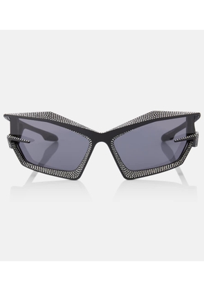 Givenchy Giv Cut crystal-embellished shield sunglasses