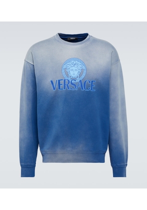 Versace Medusa tie-dye cotton jersey sweatshirt
