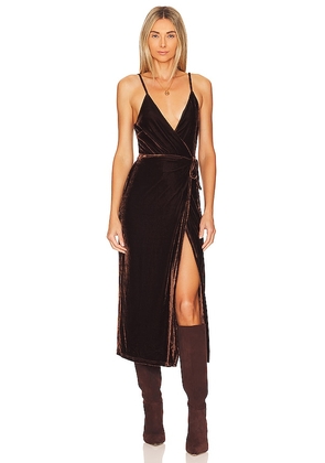 House of Harlow 1960 x REVOLVE Ovelia Dress in Chocolate. Size L, S.