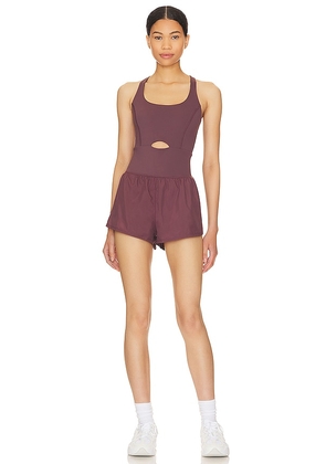 Free People x FP Movement Righteous Runsie in Purple. Size XL.