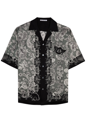 Acne Studios Sowen Printed Satin Shirt - Black - 46 (IT46 / S)