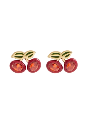 Coach Cherry Embellished Stud Earrings - Red
