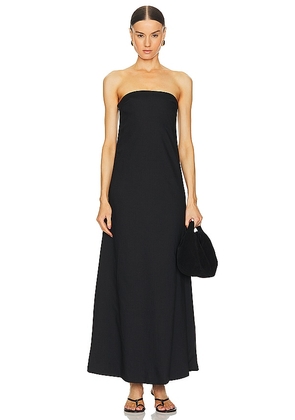 AEXAE Column Maxi Dress in Black. Size L, S, XS, XXS.