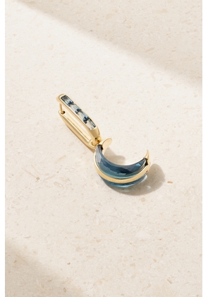 Foundrae - Crescent Karma Small Chubby 18-karat Gold Topaz Single Earring - One size