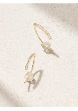 Melissa Joy Manning - Wishbone 14-karat Recycled Gold Diamond Earrings - One size