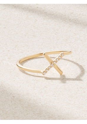 Melissa Joy Manning - X Marks The Spot 14-karat Recycled Gold Diamond Ring - 6,7,8