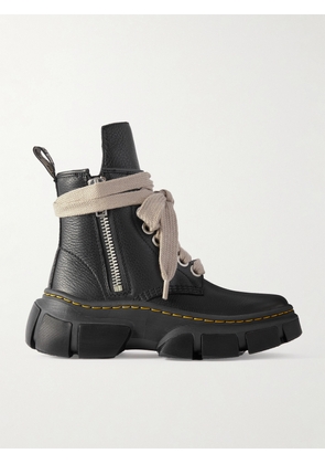 Rick Owens - + Dr. Martens 1918 Dmxl Textured-leather Boots - Black - UK 3,UK 4,UK 5,UK 6,UK 7,UK 8,UK 9