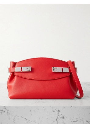 Ferragamo - Hug Small Embellished Leather Shoulder Bag - Red - One size