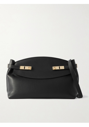 Ferragamo - Hug Large Embellished Leather Shoulder Bag - Black - One size