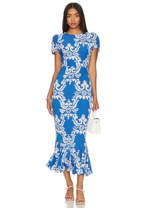 Rhode Lulani Maxi Dress in Blue. Size 8.