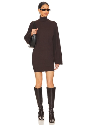 LPA Fallon Sweater Dress in Chocolate. Size M, XS.
