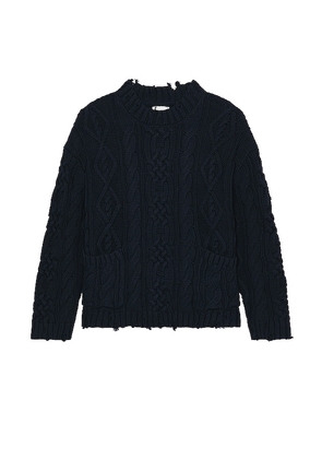 Found Cable Knit Sweater in Navy. Size XL/1X.