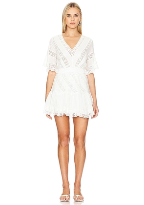 LoveShackFancy Calamina Dress in White. Size S, XS, XXS.