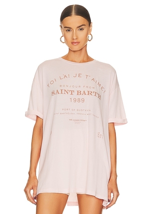 The Laundry Room Saint Barth 89 Oversize Tee in Pink. Size XL.