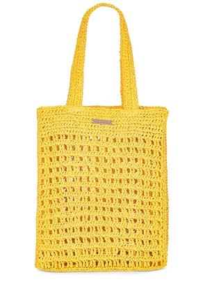 Seafolly Casa Woven Tote in Yellow.
