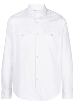 Moorer long-sleeve denim shirt - White