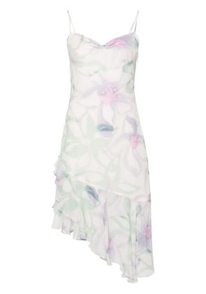 Claudie Pierlot floral-print asymmetric midi dress - White
