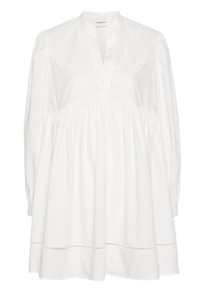 Claudie Pierlot pleated organic cotton minidress - White