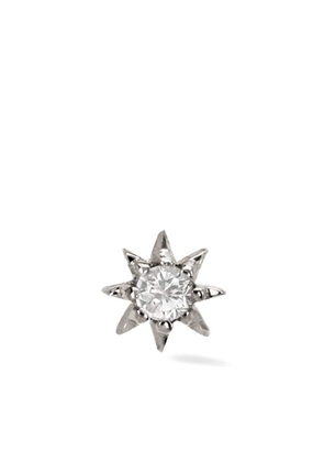 Lark & Berry 14kt white gold Interstellar Starburst diamond earring - Silver