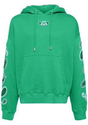 Off-White Bandana Arrow cotton hoodie - Green