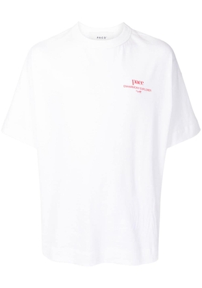 PACE logo-print cotton T-shirt - White