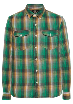 Ralph Lauren RRL plaid check-pattern cotton shirt - Green