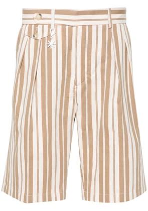 Manuel Ritz halo-stripe bermuda shorts - Neutrals