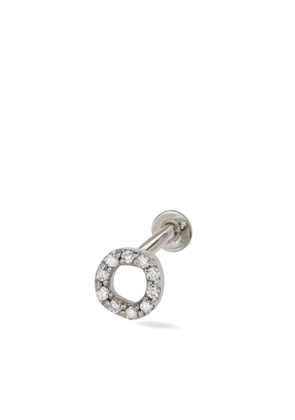 Lark & Berry 14kt white gold Halo diamond earring - Silver