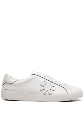 Manuel Ritz patch-detail leather sneakers - White